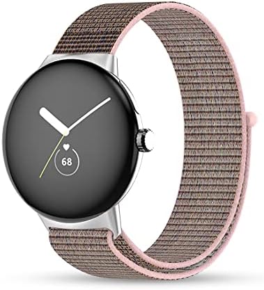 Jusy Sport Nylon Bands за Google Pixel Watch, Strighty Loop Wonen Prested Soft Repleate Strap за жени мажи компатибилни со Pixel Watch 2022