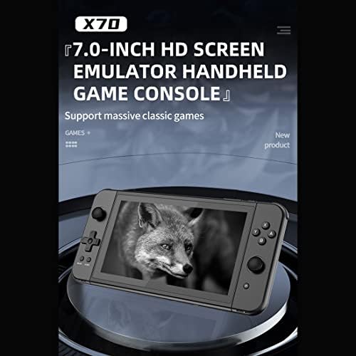 ДЕЛЕА Powkiddy X70 Рачна Конзола За Игри, 7-инчен Екран Вграден во 3000+ Класични Игри