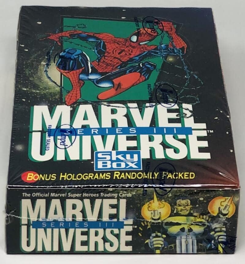 1992 Импел Марвел Универзум серија 3 Супер херои кутија за трговија со картички