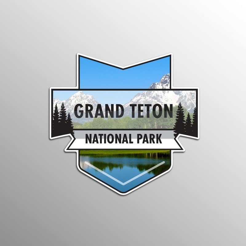 Магнет на Национален парк Гранд Тетон | 4,7-инчи од 4,5-инчи | 2-пакет | 30 милји магнетски материјал со тешка должност | MPD935