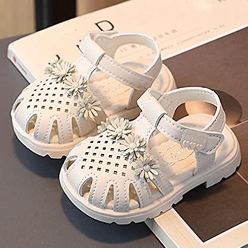 Бебе сандали модни рамни меки чевли за одење меко дно бебе сандали за одење бебе девојки лежерни чевли