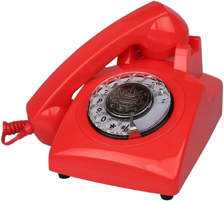 ZLXDP Европски антички гроздобер телефон жичен телефон старомоден американски ретро домашен телефон телефон мини телефон