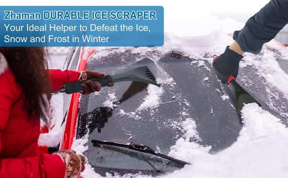 Нибул преголеми гребени на мраз, голема снежна стругалка за шофершајбната на автомобили, отстранување на мразот на прозорецот со автомобили