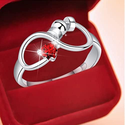 Дванаесет родилни камења со вознемиреност Декомпресија на ротирачки прстен за декомпресија прстен роденденски подарок за тенки прстени