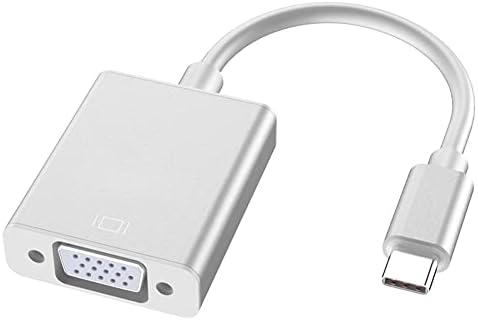 Adapter SeliaCr USB C до VGA, Thunderbolt 3 машки до VGA женски адаптер компатибилен со Google Chromebook Pixel Mac Book Pro 2020,2019.2018,