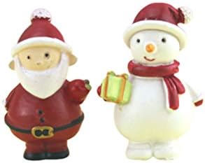 АБУФАН 2 парчиња Креативен Цртан Филм Дедо Мраз И Украси За Торта Во Форма На Снешко За Торта Божиќна Забава Божиќна Декорација