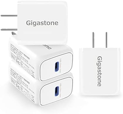 GigaStone 30W USB C Charger 4-Pack Power Essential PPS 33W Брз полнач Компактен USB C адаптер за напојување Брзо полнење Компатибилен