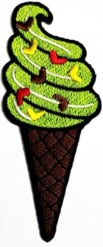 Кленплус 3 парчиња. Лимон Зелен сладолед Цртан Филм Везена Апликација Занает Рачно Изработено Бебе Девојче Женска Облека Сам Додаток