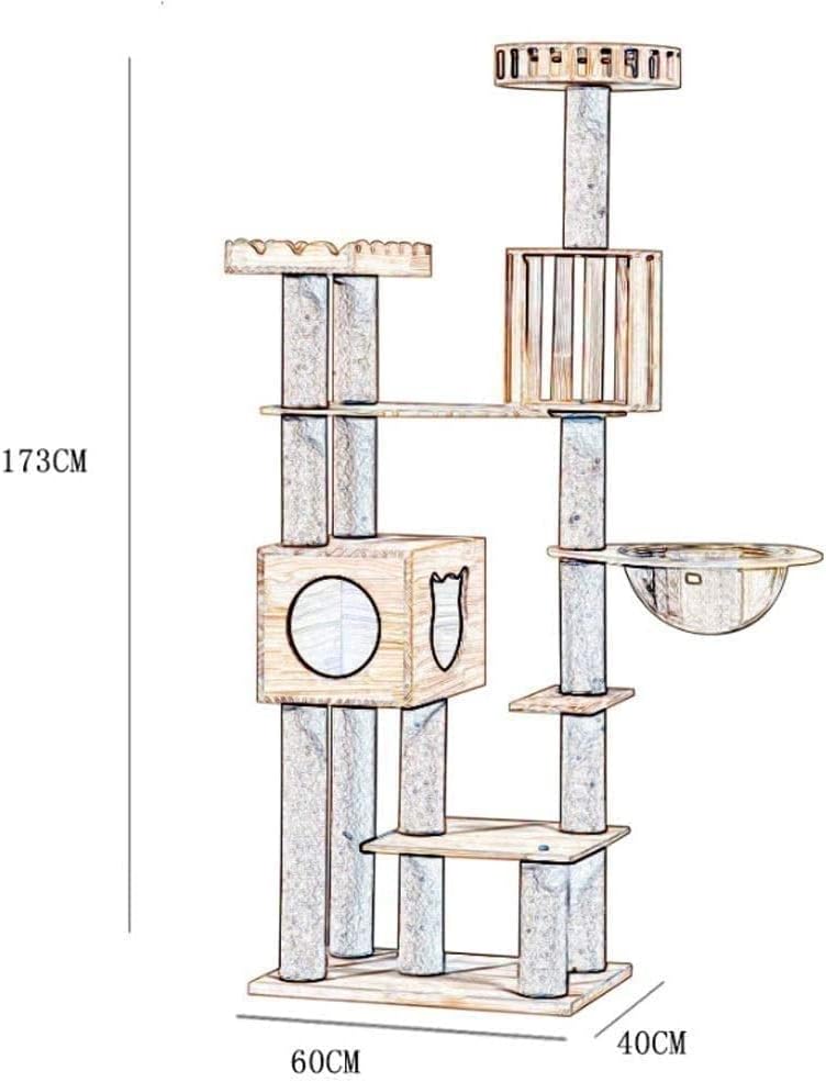 Mzlxdedian Мачка Дрво Кактус Мачка Кула Со Сисал Покриени Гребење Пост, Пријатна Кондо, Кадифен Седалата и Меки Топки За Мачки Во Затворен