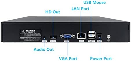 Revotech 16CH NVR За БЕЗБЕДНОСНА IP Камера, HD 5MP 16 Channel GIGABIT NVR Поддржува 16ch x 5MP/8CH x 4K IP Камери, 10m/100M Поддржува 6TB Max