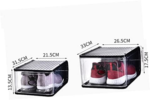 Кутии за пијалаци од 5 парчиња кутии за складирање чевли за про transparentирни чевли мали пластични отпадоци задебелен сад за спална соба, чиста сива големина кревет од?