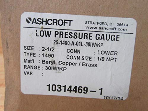Ashcroft 25-1490-A-01L-30IW/KP мерач на низок притисок 251490A01L30IWKP