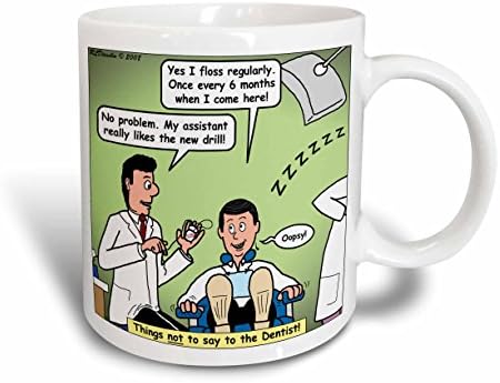 3drose Rich Diesslins Смешни општи цртани филмови - Стоматолошка посета и Flossing - чаши