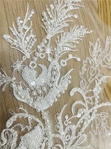Брада цветни закрпи Sequin Applique чипка ткаенина трим мотив за шиење невестинска венчавка гроздобер 3D за венчаница DIY облека цветна