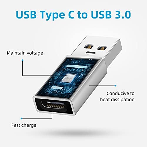 Arktek USB-C адаптер USB C Femaleен во USB машки конвертор на адаптер за лаптоп I OS телефон 12 13 Pro Max Pad 2021, Galaxy