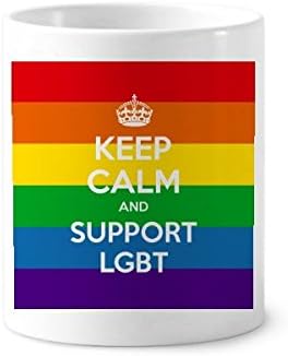 Виножито трансродова бисексуалци знаме ЛГБТ четка за заби држач за пенкало кригла керамички штанд -молив чаша