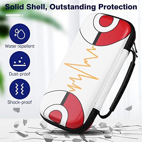 Мокото за носење на Moko за Nintendo Switch OLED Model 2021/Nintendo Switch, Hard Shell Portable Traver Carry Case W/10 Слотови