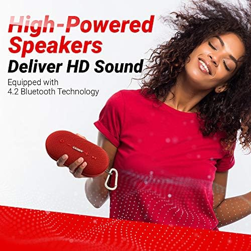Коби преносен Bluetooth звучник | IPX-5 водоотпорни безжични звучници од 12W | Гласен HD квалитет на звук | Солиден звучник на отворено за