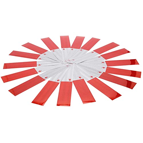 Рефлексивна лента на Сициламиу, 2 × 12 × 20 пакет црвена/бела самолеплива рефлексивна лента на отворено водоотпорна безбедност на претпазливост