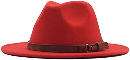 Панама класичен појас Федора капа волна капа флопи широка тока женски бејзбол капачиња AH0289 m