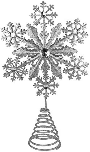 Орнативност Сјај Снегулка Дрво Топер - Сребрена Пенливи Дијамант Елка Декорација