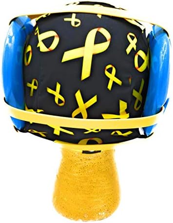 Борење капаче за коса - Под стил на лента 4 - црна со жолта лента
