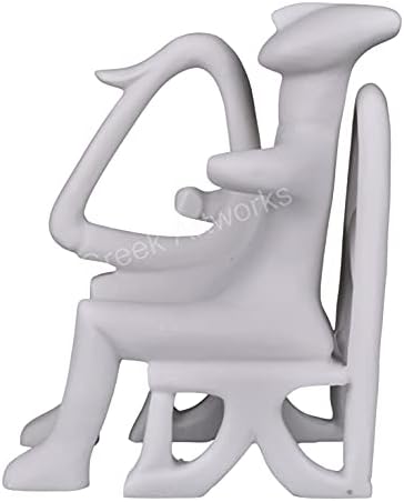 Музичар од харфа плеер, цикладична фигура идол Грчка статуа скулптура, фрлена мермерна копија