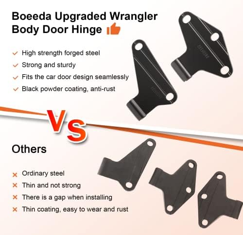 BOEEDA 8PCS Надградба на Внатрешната врата на вратата на вратата на вратата на вратата на Wrangler Компатибилен со Jeep Wrangler JK & JKU