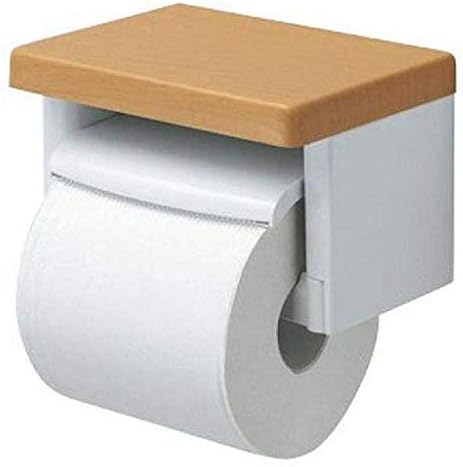 WSZJJ Дрвена тоалетна хартија држач за држач за монтирање на tissидот со дрвена полица за складирање за модерна кујна и декор за бања