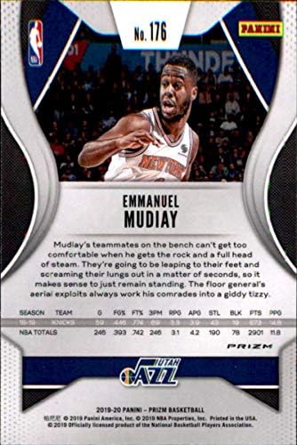 2019-20 Panini Prizm Prizms Red White and Blue 176 Emmanuel Mudiay Utah Jazz NBA кошаркарска трговија картичка