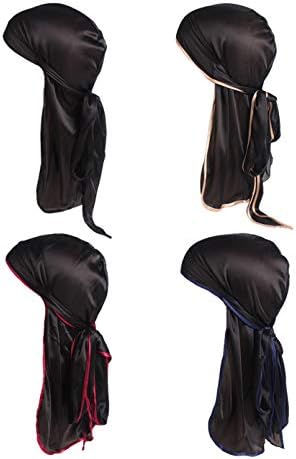 Компјутери Сатен Дураг Кадифел Дураг Свилен лагер глава завиткана долга опашка капачиња капачиња за истегнување ленти за глава за мажи жени жени