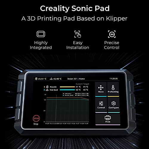 Fangzi Sonic Pad for FDM 3D печатач со повеќе интерфејси 7 '' RAM-екран на допир RAM 2G ROM 8G Integrate Design Comaptible со Ender-3 V2 / Ender-3 S1 / Ender-3 S1 Pro Print