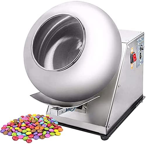 Машина за обложување на шеќер Ssquza, мала комерцијална машина за палење со чоколадо, 2-5 кг/ч чоколадна облога машина за полирање машина