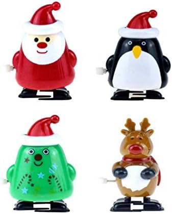 Абоофан Божиќ ветер на играчки Пингвин новогодишна елка Дедо Мраз и ирваси на ирваси играчки за часовници фигура украси Божиќни празници за празници,