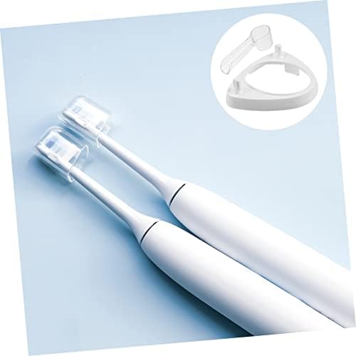 DoITOOL 3 парчиња заби за бања за заби Универзален облик на патување со бел десктоп контејнер H триаголник пластично капаче за полнач монтиран