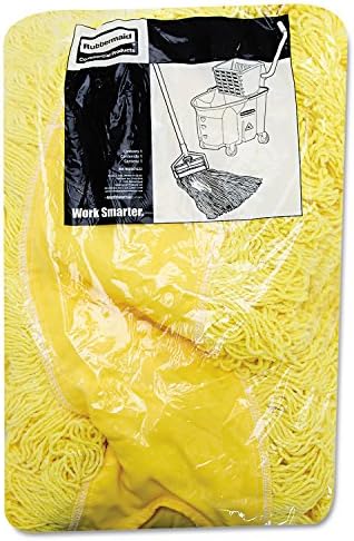 Rubbermaide Commercial Trapper Commercial Dust Mop, јамка за перење, 5 x 36, жолта