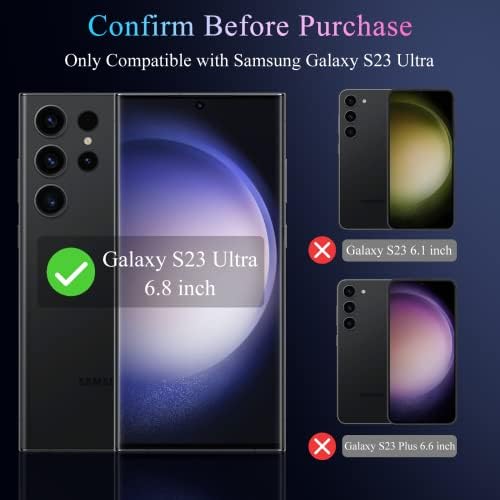 LYWHL 3+3 Пакет За Samsung Galaxy S23 Ултра Екран Заштитник [Не Стакло], HD Јасно Силно Лепило Флексибилен Филм Компатибилен Отпечаток Од Прст + Заштитник За Стакло На Објективот