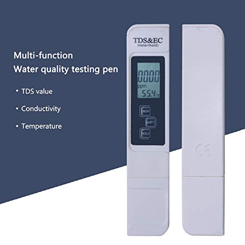 3in1 Дигитален TDS EC Temp Meter Meter Tester Tester Tester Filter Pen 0-9990ppm