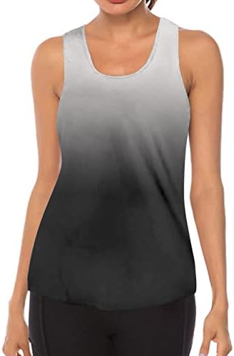 Хенли женски резервоар врвови облечени обични женски тренингот на вратот без ракави за дишење без грб јога врвови кошула