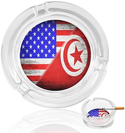 Знамиња на САД и Тунис стаклени пепелници за цигари за ветерници за отпадоци може да печати фенси фиоки за пепел за домашна канцеларија во хотел за внатрешни работ?