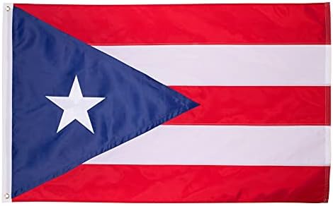 Порто Рико знаме 3x5 на отворено - Најлонски најлон Порто Рико државни знамиња со везени starsвезди, зашиени ленти и месинг громи