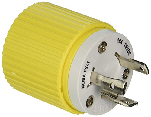 Системи за жици Hubbell HBL328DCP приклучок за заклучување, 30а, 28 VDC, жолт - сет од 2