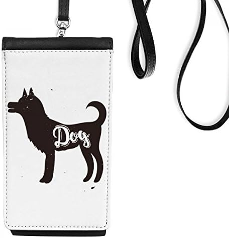 Куче црно -бело животно телефонски паричник чанта што виси мобилна торбичка црн џеб