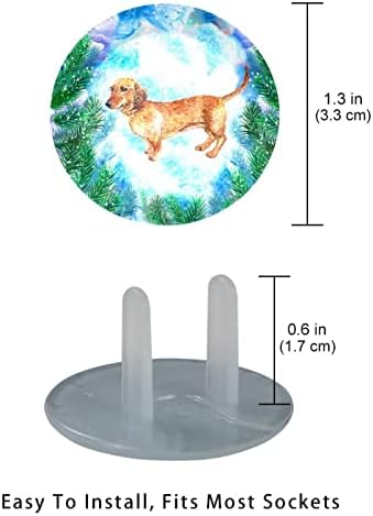 Излез приклучоци ги опфаќа електричните заштитни капаци за безбедност на капаците за приклучоци за дома- слатка кучешка акварел