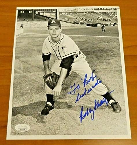Боби Шанц потпиша гроздобер бејзбол 8x10 фотографија со JSA COA - Автограмирани фотографии од MLB