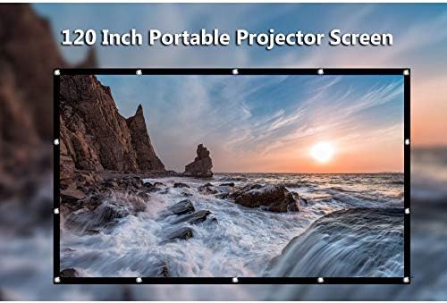 Екран за проектор на WSSBK 133/120/100 инчи 16: 9 преклопен преносен материјал за бела крпа за 4K целосен HD проектор
