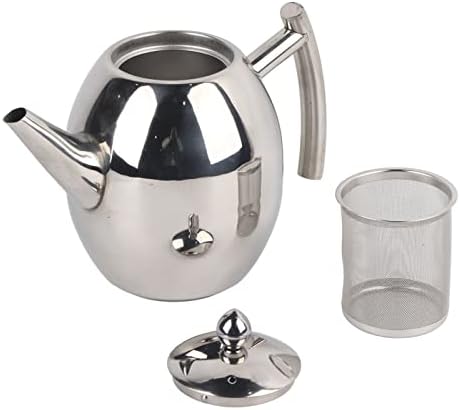 Чајник од не'рѓосувачки челик со филтер лесно истурете чајник за кафе за кафе за канцелариско домашно студио Направете чај или кафе