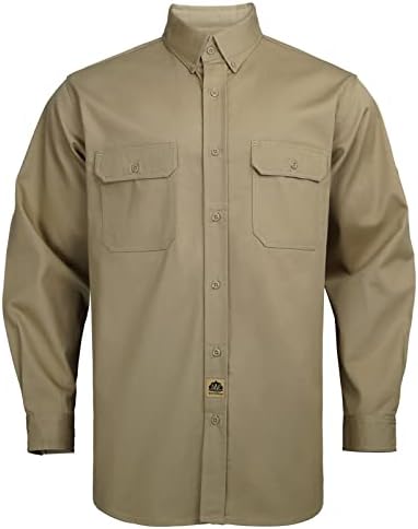 WorkWeya FR кошули отпорен на пламен 7,5oz памук NFPA2112 Оган ретардант за заварување кошула за мажи