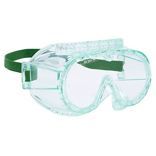 Sellstrom Flexible, мек, директен отвор, заштитен безбедносен стакло, тело со зелена боја, облога против магла, чиста леќа, лента за прилагодување