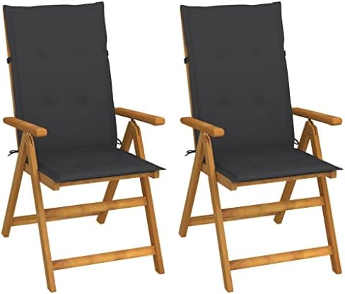 Столчиња за влечење на внатрешен двор од Yuhi-HQYD 2 парчиња со перници, столици за тремови, столици за палуби, дрвени столчиња за преклопување,